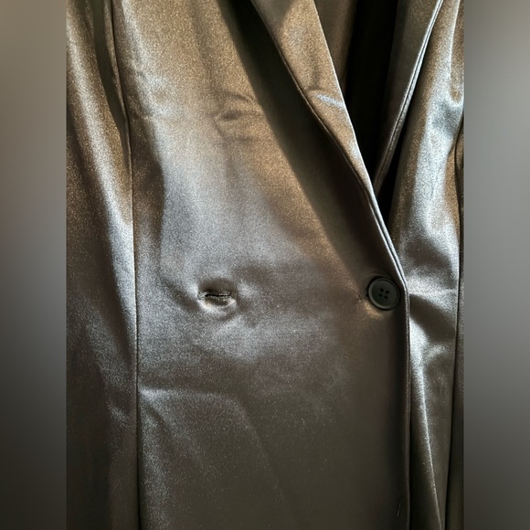 H&M Black Silk Coat NWT - Picture 2 of 4